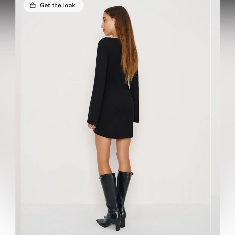Reformation Isabella Knit Dress Size Small / Black - Picture 3 of 5